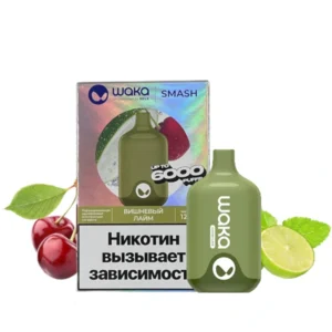 16-WAKA-Smash-6000-вишнёвый-лайм-cherry-lime-устройство-(waka-club.ru)