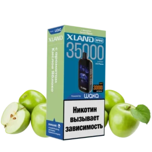 27-waka-xland-spike-35000-со-вкусом-кислое-яблоко-упаковка-вид-спереди-(waka-club.ru)